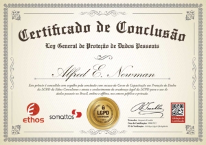 Ethos LGPD Treinamento Certificado de Conclusao